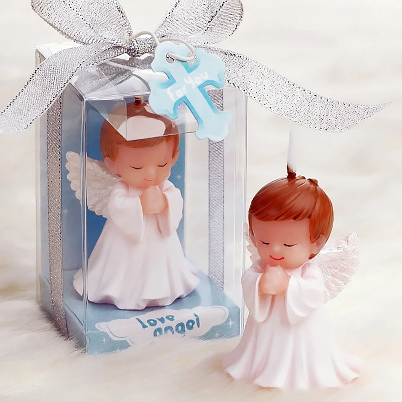 

10 pcs Wedding Favors and Gifts for guests Baby shower Birthday Party Angel Candles for cake Souvenirs decorations Supplies