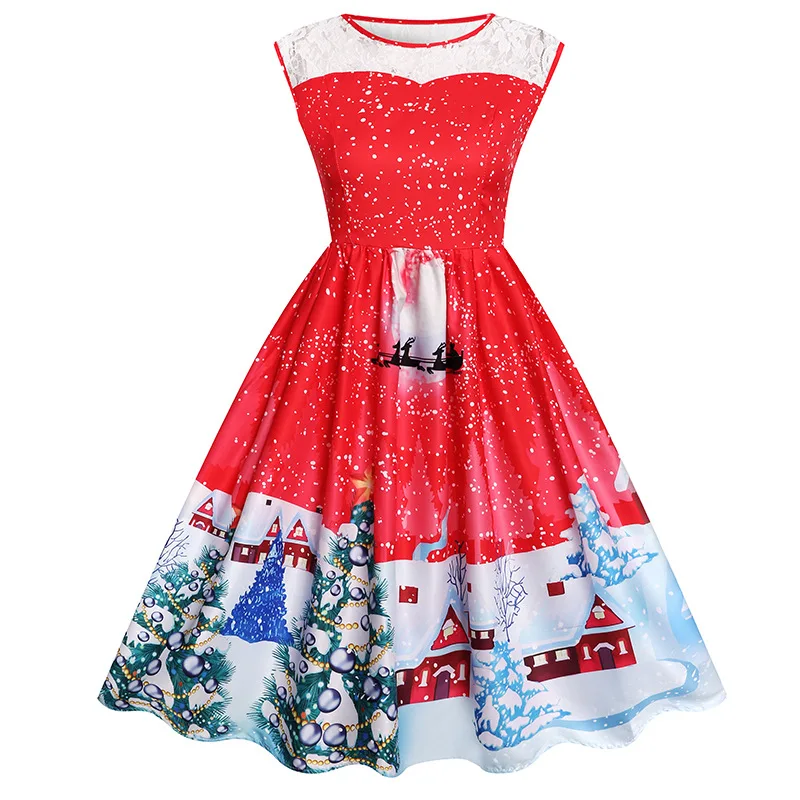 13-20Y teenagers Girls Dress Wedding Princess Christmas Dresses for girl Party Costume Kids santa Printin Lace | Детская одежда и
