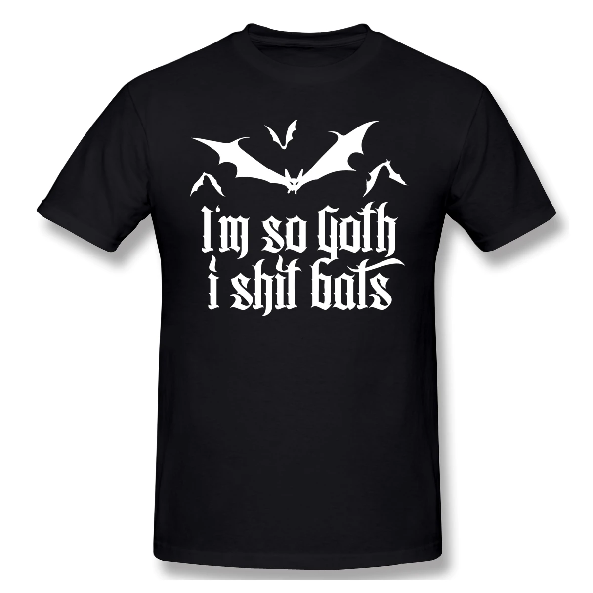 Новая летняя футболка I'm So Goth I держать летучие мыши № (белая) из хлопка с