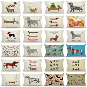 Чехол для подушки с изображением таксы, 30x50 см, 40x60 см