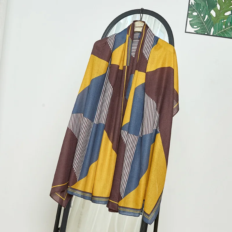 Новинка Осень 2021 шарф из хлопка и льна женский Шелковый ветрозащитный в стиле
