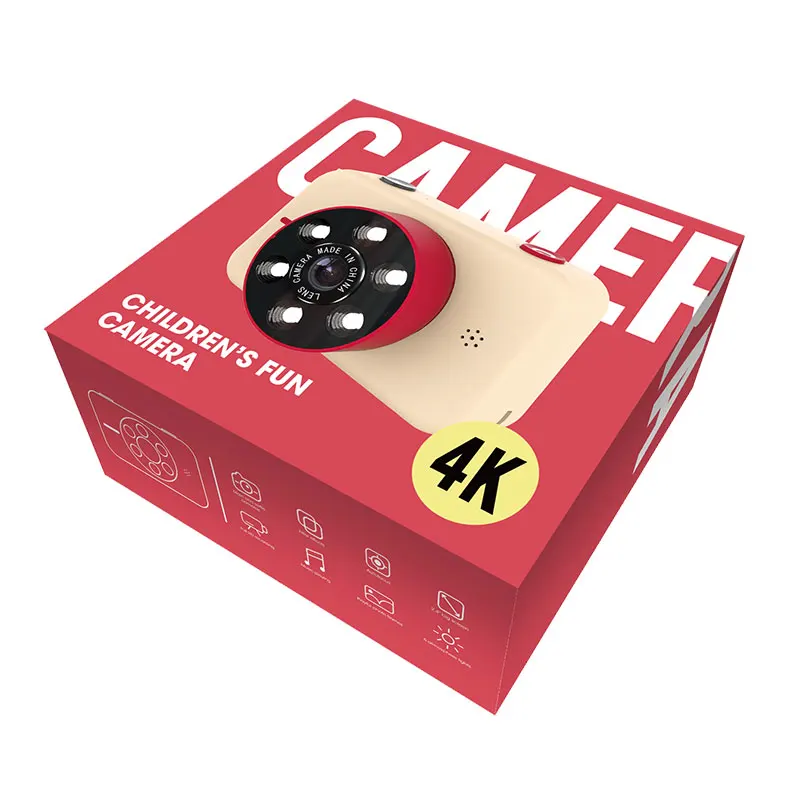 

New high-definition 4K smart children's digital camera MP3 music playback standby lasting 6 lights surround fill light
