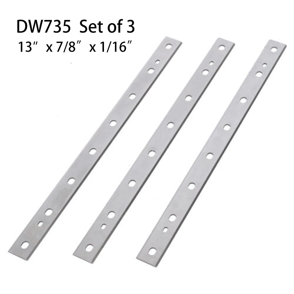 

3pcs 13" 7/8 1/16" Planer Regrindable HSS Planer Blades For DW735 Industrial Electric Wood Planer Blades For Woodworking