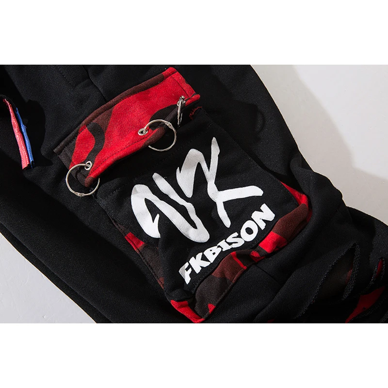 Techwear брюки с дырками мужские камуфляжные мешковатые шаровары джоггеры военные