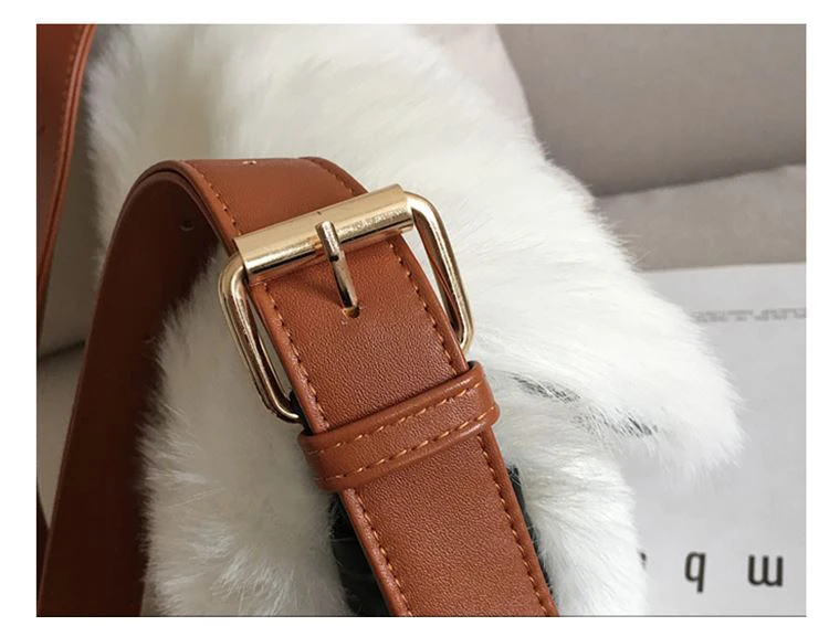 Winter Fashion New Sweet Girl Square bag High quality Soft Plush Women's Designer Handbag Casual Shoulder Messenger bag