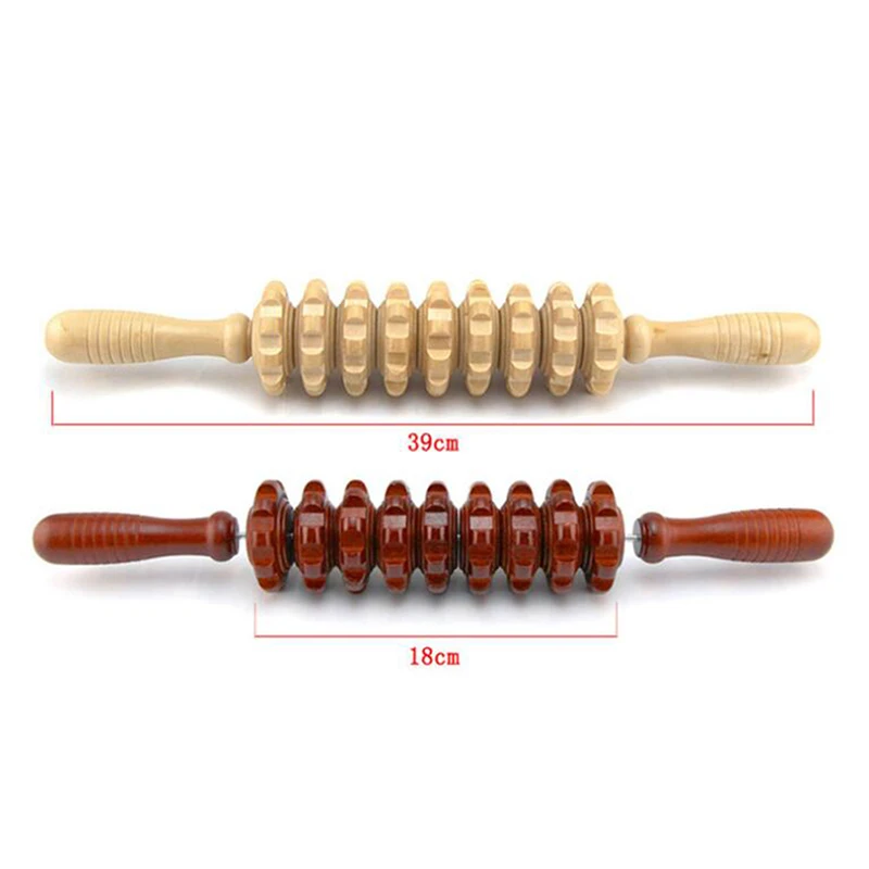 

new1PCS Full Body Muscle Massager Wood Roller Stick Trigger Point Recovery Tool Deep Relax Gear Massage Stick