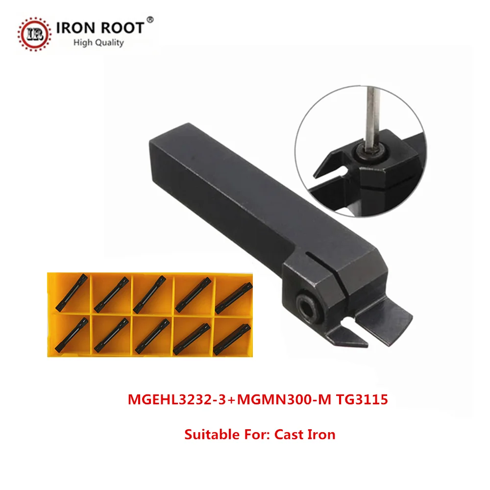 

1P MGEHR3232-3 / MGEHL3232-3 Grooving Tool Holder+10P MGMN300 CNC Carbide Insert Metal Lathe Cutting Turning for lathe turnin