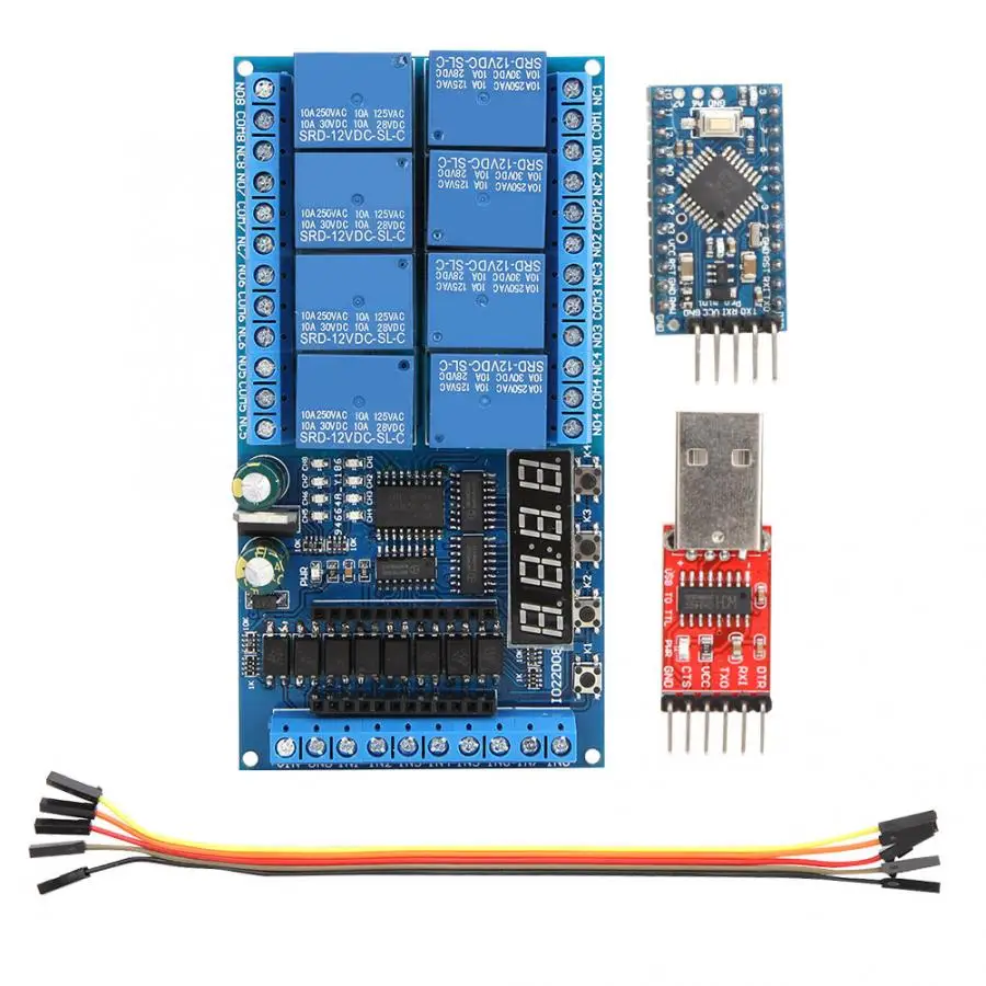 Модуль реле 8-канальный модуль ПЛК защитный плата переключателя с таймером