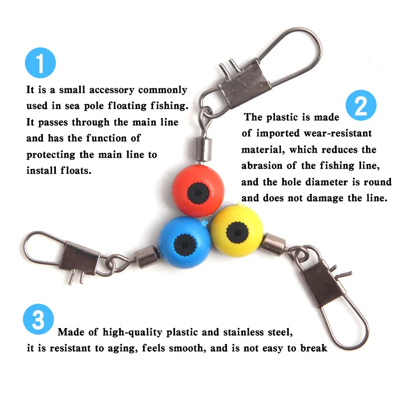 

New Quality 5pcs/Lot Fishing Float Bobber Stops Space Beans Connectors Sea Fishing Saltwater Tackle Accessories Bagged wholesale
