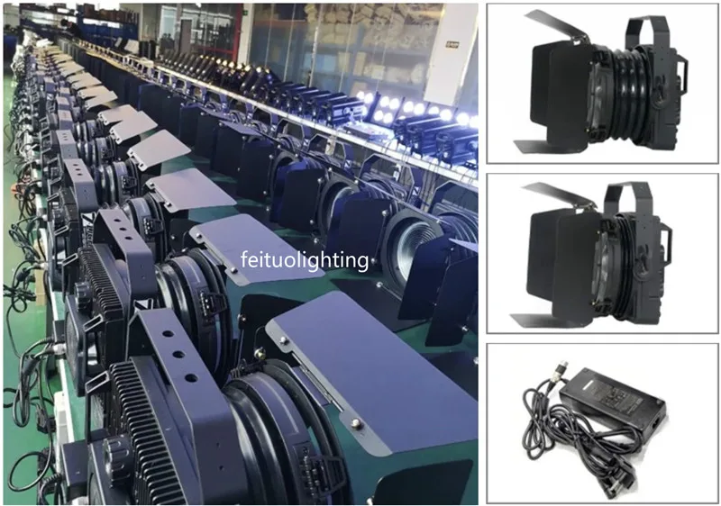 DMX/RDM Водонепроницаемый зум Led складной Френеля пятно света 200 Вт RGBW 4в1 COB литья под
