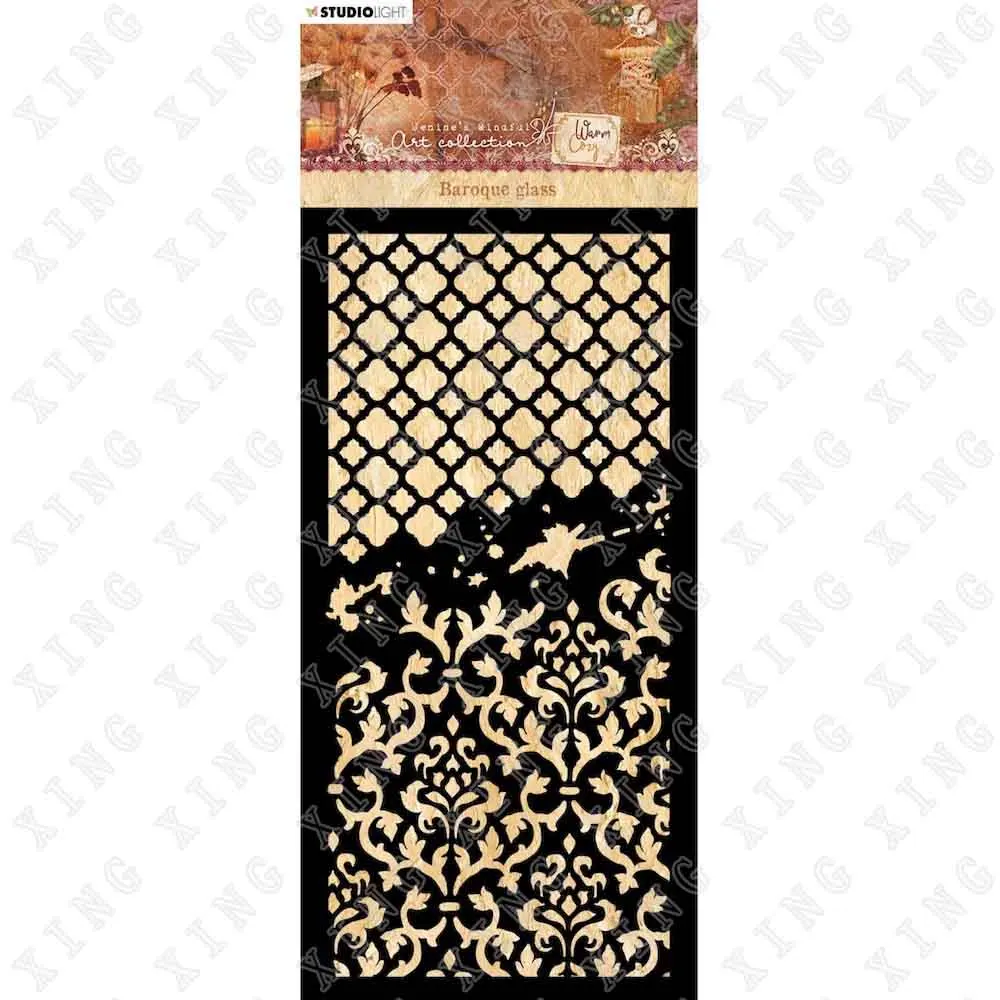 

2022 New Bbaroque Glass Warm and Cozy Stencil Diy Graphics Painting Scrapbooking Stamp Ornament Album Embossed Template Reusable