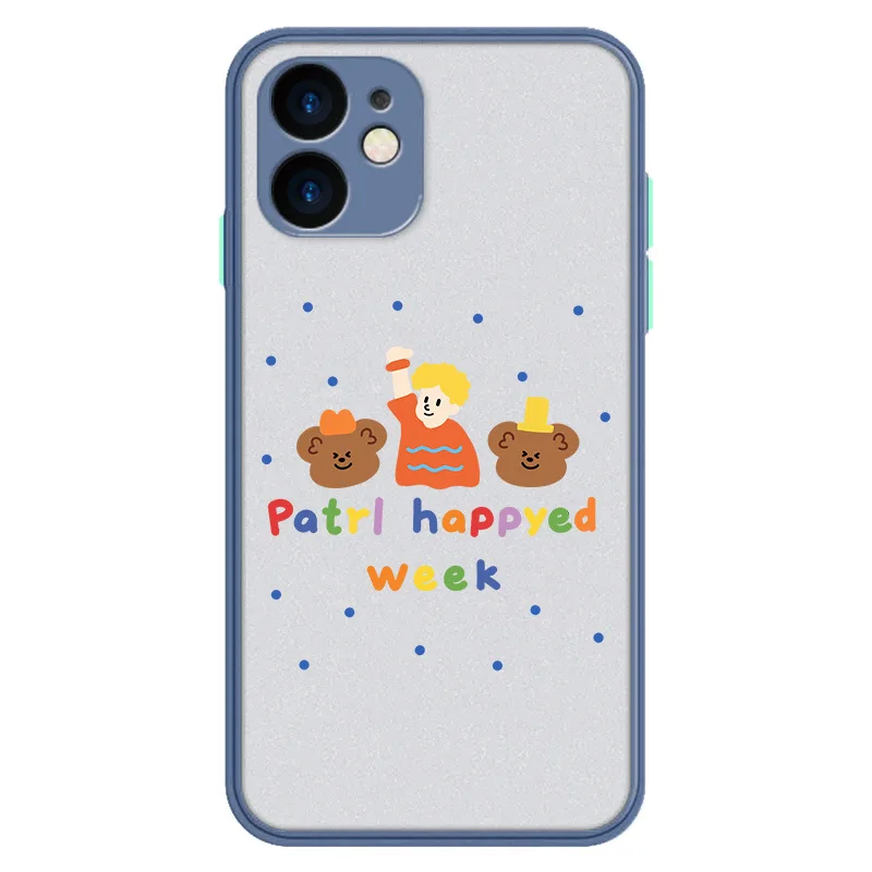 

Iphone Case Suitable for Apple 12Mini Mobile Phone Shell Iphone11Promax Skin Feel Shell 678Plusxsxrx Cartoon Tide Brand