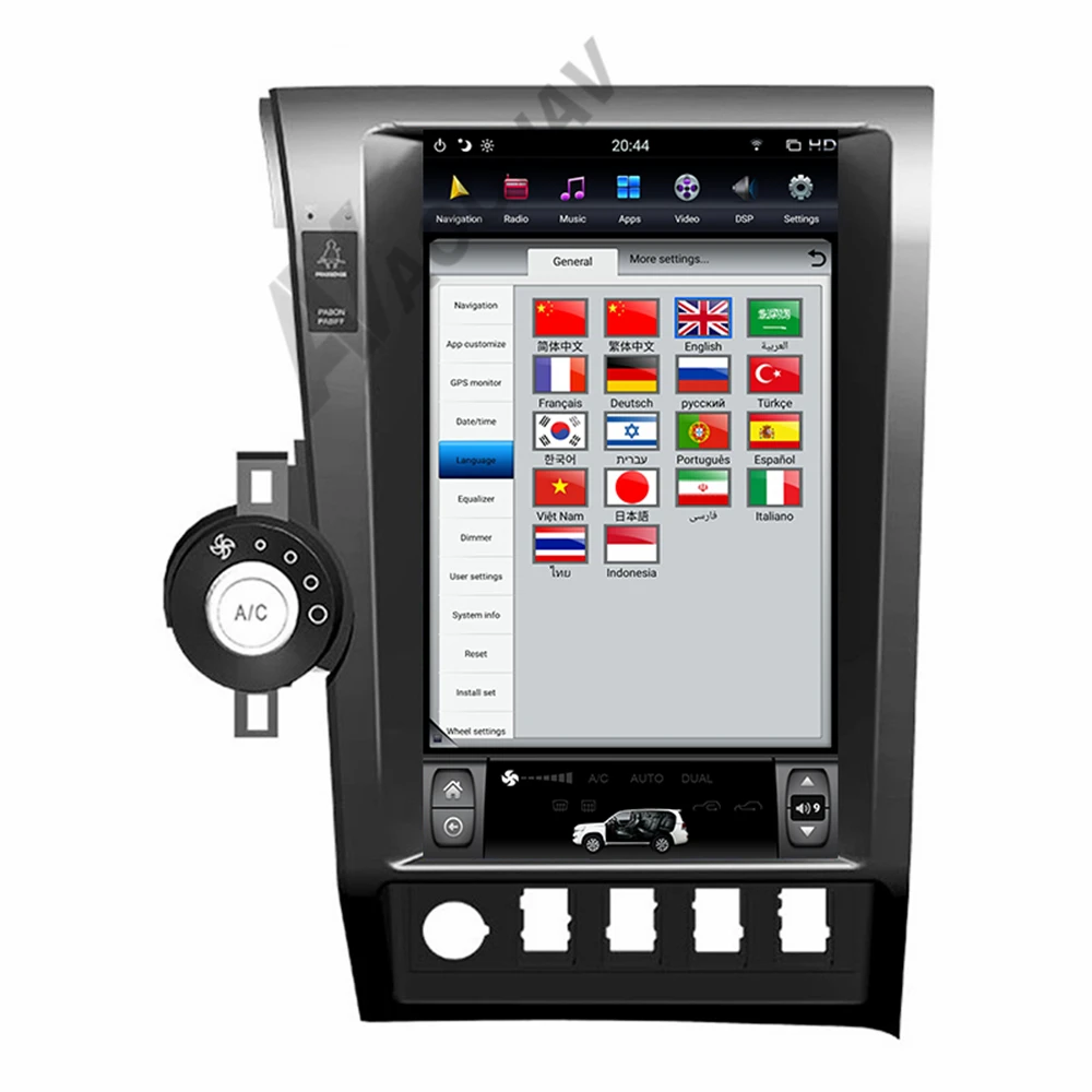 Автомобильное радио 2 Din Android Тесла стиль GPS для TOYOTA Tundra 2007-2011 Sequoia 2007-2018