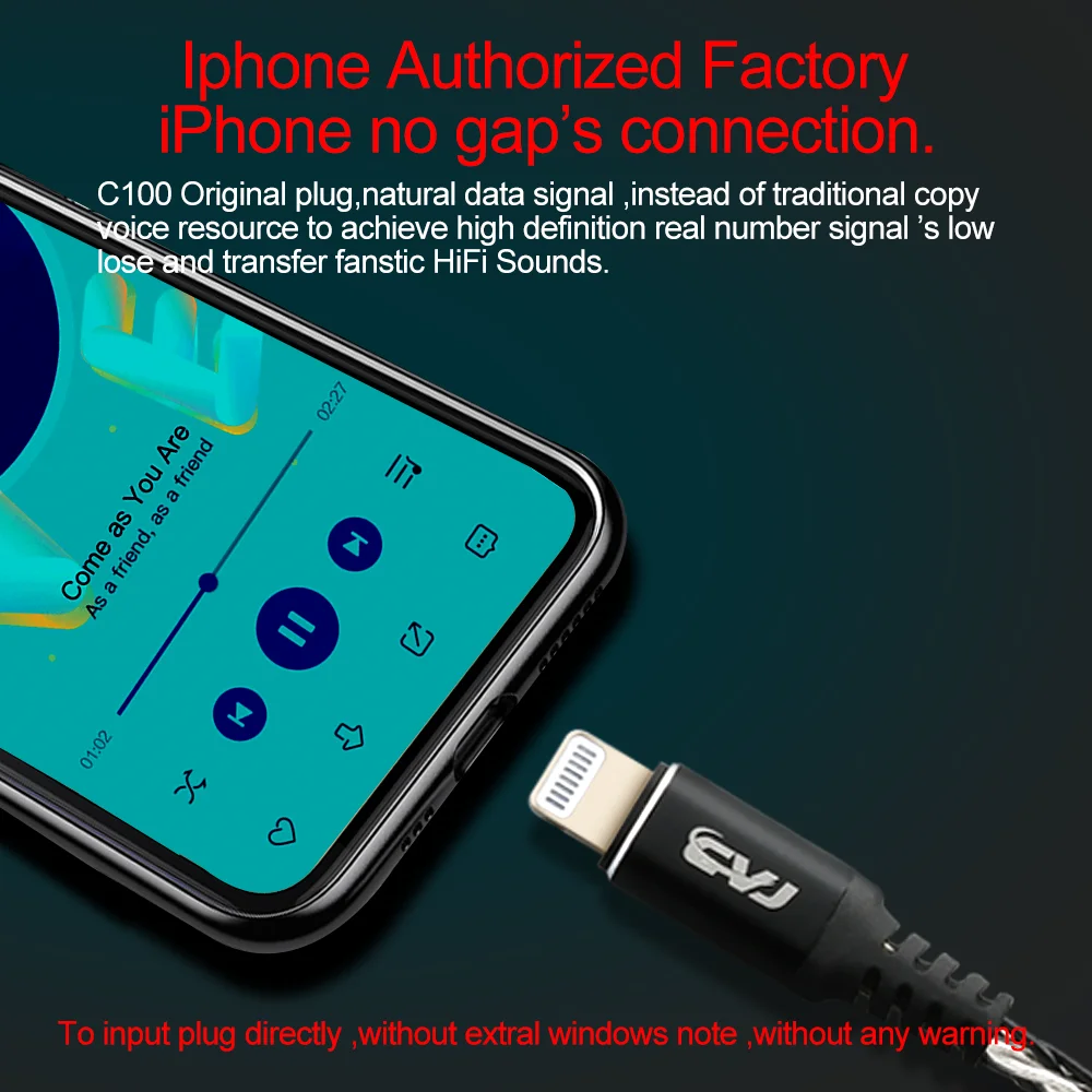 CVJ CVM разъем Lightning 8 ядер посеребренный 2 Pin 0 75 мм/0 78 мм/MMCX аудио кабель для CSA CSN KZ ZS10