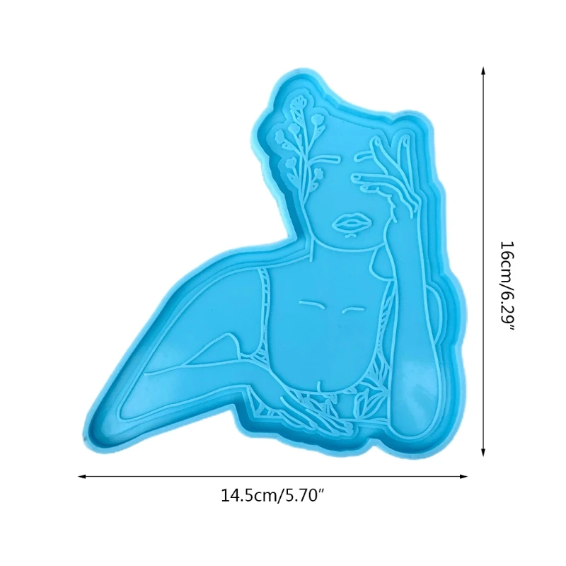 

Female Head Shaped Coaster Epoxy Resin Mold Cup Mat Mug Pad Silicone Mould DIY Crafts Jewelry Home Decortaion Casting Tooll