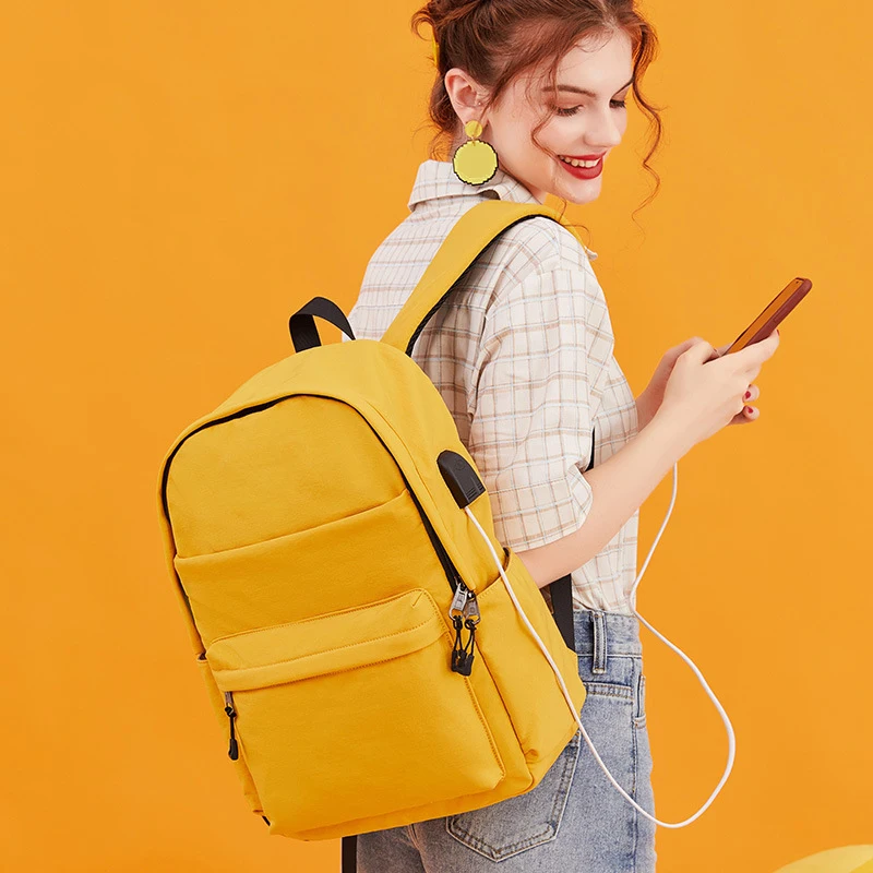 Женский водонепроницаемый рюкзак для ноутбука с USB портом зарядки и защитой от