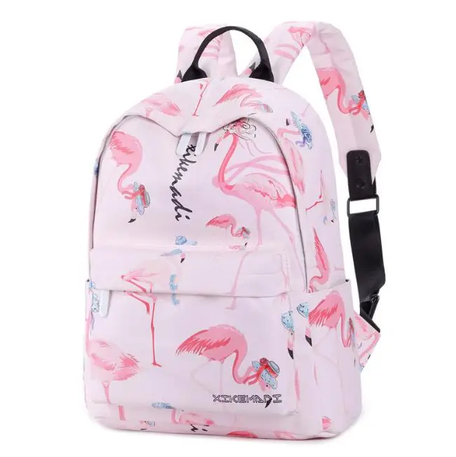 Школьный ранец с принтом фламинго женский рюкзак для студентов женская уличная