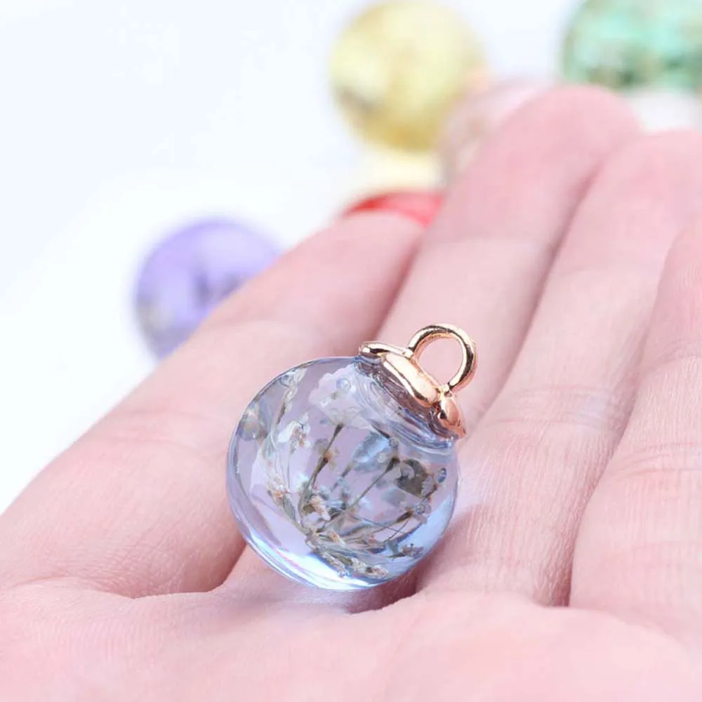 Иммортический цветок стеклянный шар из смолы подвеска сделай сам компоненты для