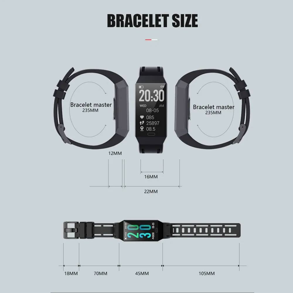 

Z27Metal Case Smart Band Fitness Tracker Watch Health Heart Rate Blood Pressure Monitoring Pedometer Intelligent Sport Bracelet