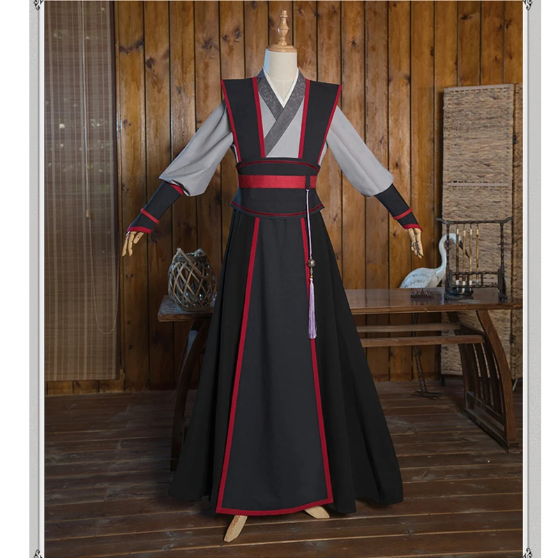 Mo Dao Zu Shi маскарадные костюмы Wei Wuxian Young Grandmaster of Demonic culturation Costume Мужская Аниме Wei wuxian Wig черная обувь