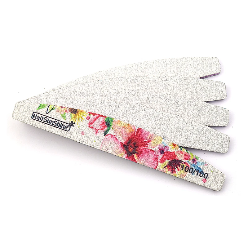 5Pcs/Lot 100/100 Nail Block Colorful Flower Buffer Washable Thick Sandpaper New Design Pedicure Gel Polisher Polishing Files | Красота и