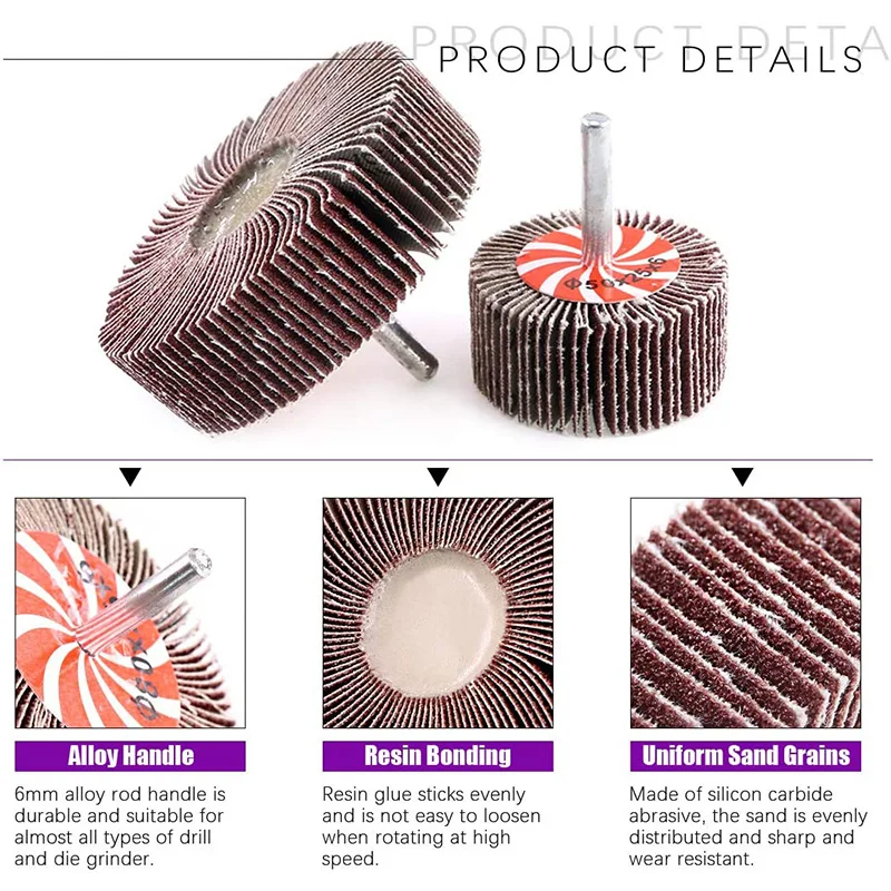

8Pcs Brass Coated Wire Brush Wheel Cup Brush Set and Flap Wheel with 1/4-Inch Shank, Coated Wire Drill Brush Set