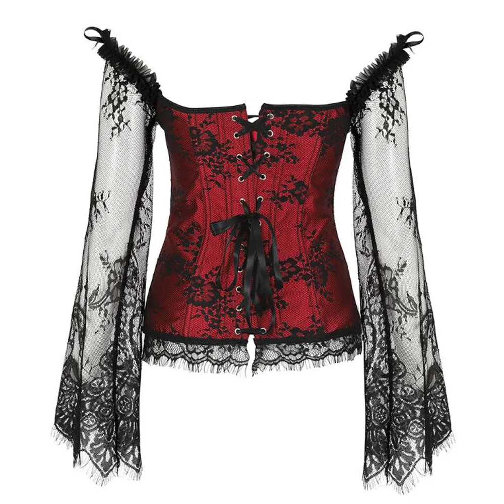 2021 черные пикантные сапоги в готическом стиле рубашка викторианском кружевная