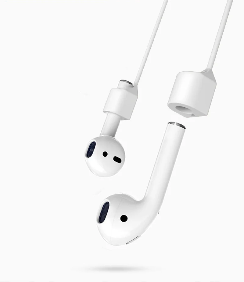 Anti-Lost Silicone Earphone Rope Holder Cable For Apple iphone X 8 7 AirPods Wireless Bluetooth Headphone Neck Strap Cord String |