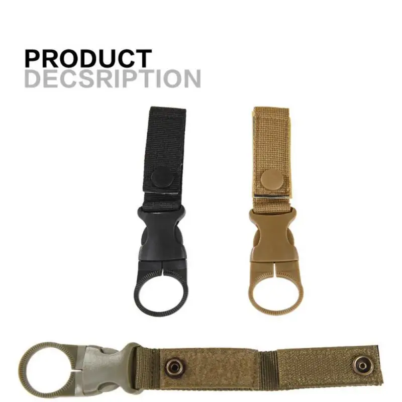 

Military Nylon Webbing Outdoor Buckle Hook Water Bottle Holder Clip EDC Climb Carabiner Belt Backpack Hanger Camp