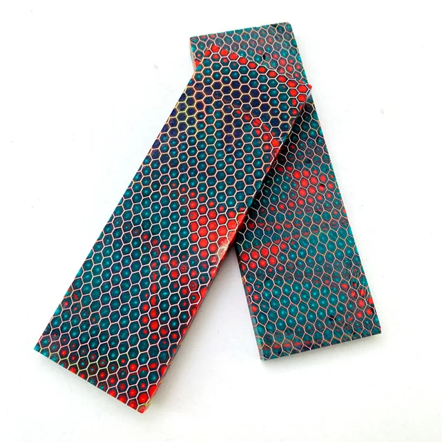 2 шт. материал для ручки ножа C Tek пластина из смолы змеиная текстура сотовый узор