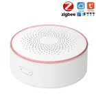 Беспроводной датчик сигнализации Zigbee Tuya, Wi-Fi сирена с дистанционным управлением, работает с приложением