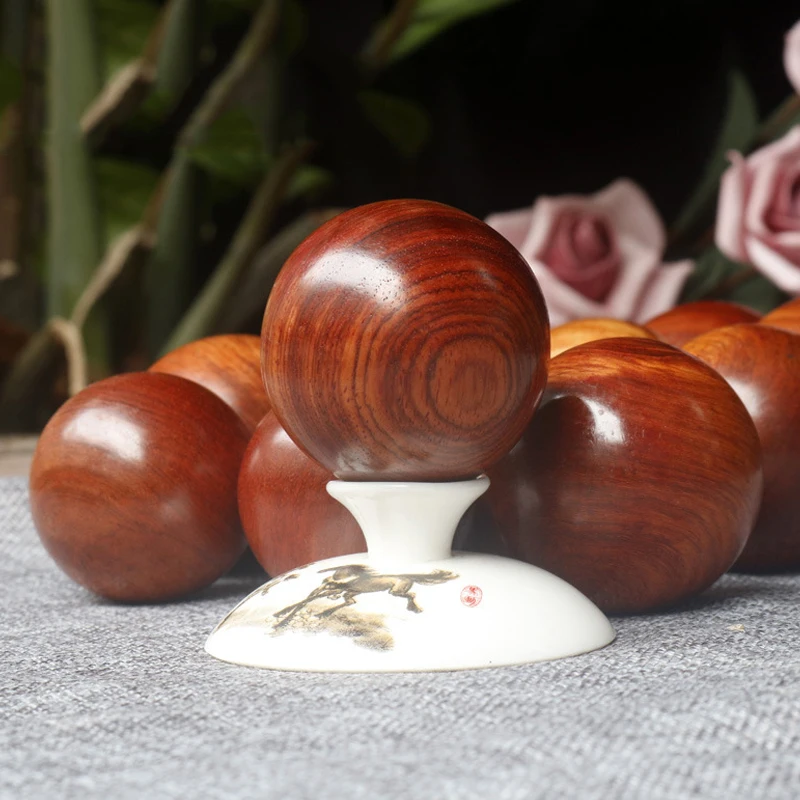 Новинка 1 пара деревянные шарики для фитнеса массаж от стресса расслабление