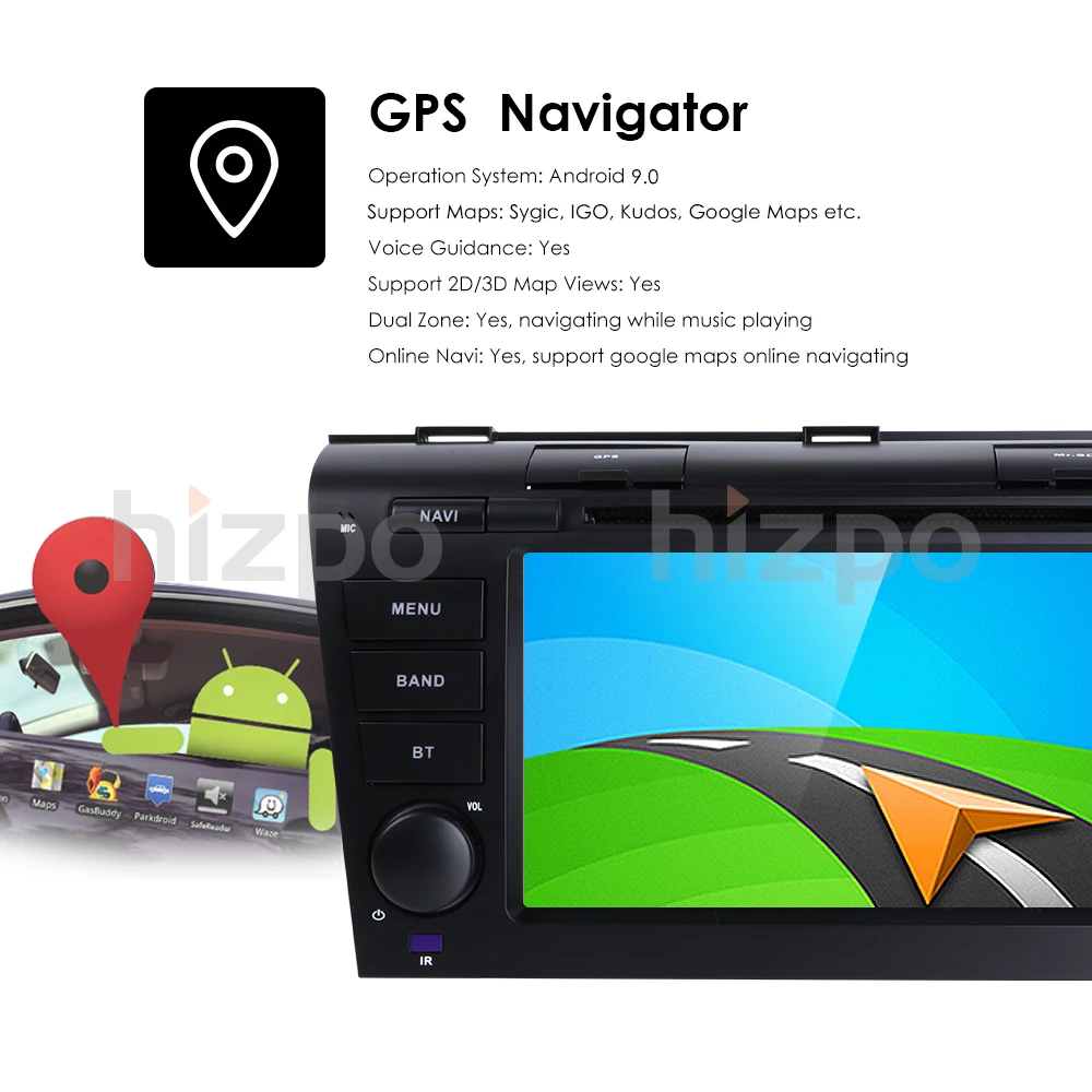 4G модем Android 9,0 автомобильный DVD для Mazda 3 2004-2009 4G SIM Автомобильный мультимедийный Mazda 3 Bluetooth 4,0 wifi опция TPMS руль