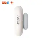 Беспроводной умный детектор открытойзакрытой двери Tuya, совместимый с Alexa Google, система оповещения о домашней безопасности