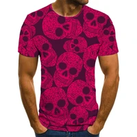 giyu skull t shirt men rose red tshirts casual skeleton t shirts 3d hip hop funny t shirts mens clothing hip hop casual tops