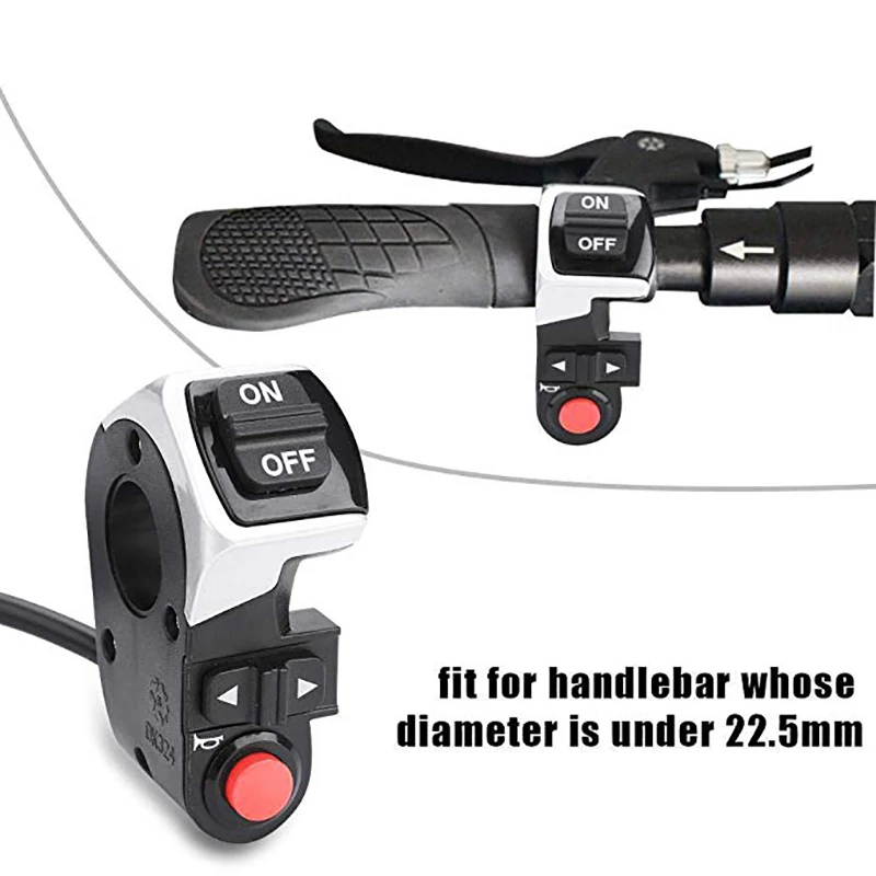 3in1 Electric Horn Switch Button Turn Signal Bicycle Light with Cable E-Bike Bell Front Lamp MTB Bike Accessories | Спорт и