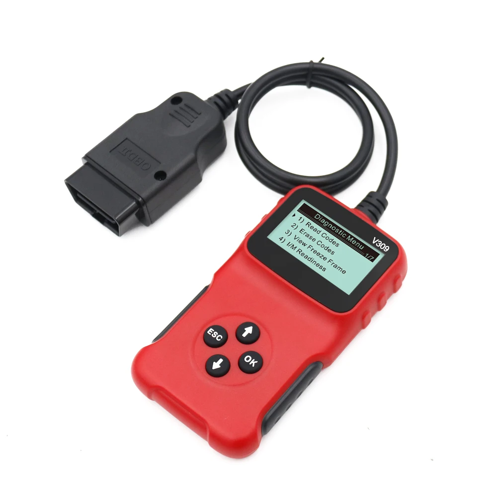 

Car Fault Detector V309 OBD Diagnostic Scanner ELM327 Code Reader Data Tester Multiple Languages Check Tool New Upgrade