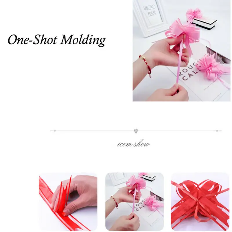 Лента из органзы с бантом рождественский подарок Свадебная вечеринка цветы