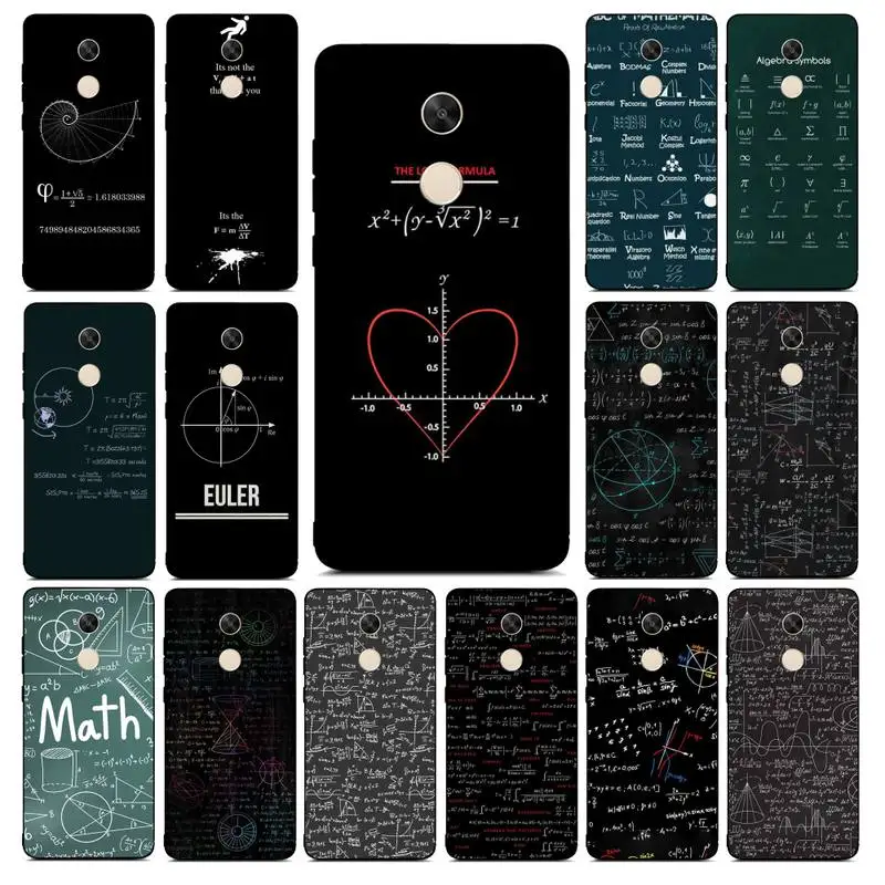 

YNDFCNB Symbol Math Science Formulas Phone Case for Redmi Note 8 7 9 4 6 pro max T X 5A 3 10 lite pro