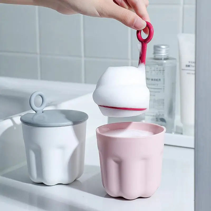 

Portable Facial Cleanser Foamer Shower Gel Manual Bubbler Cup Cute Foam Maker Multifunctional Face Cleaning Tool