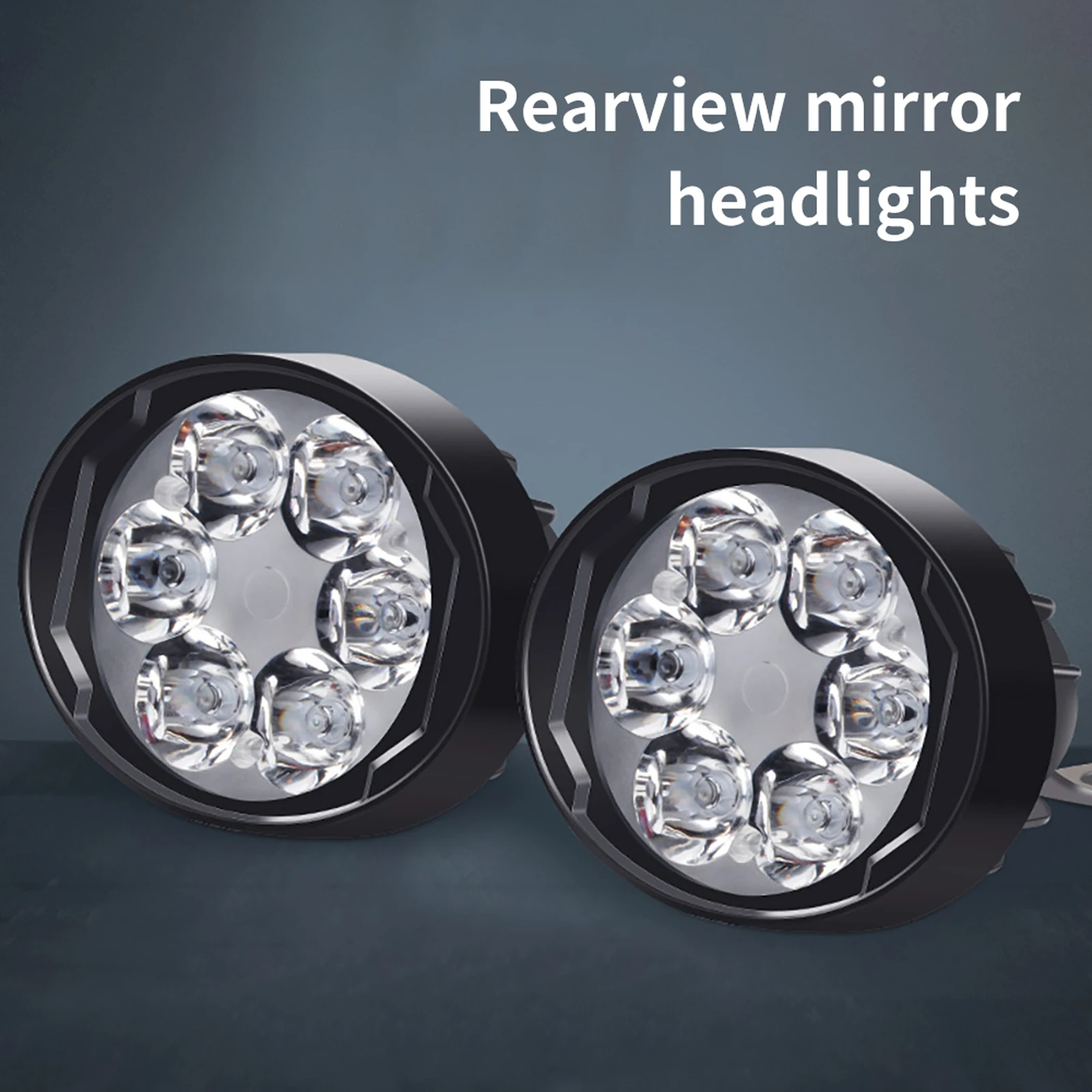 

2PCS/Set 6 LED Beads 3000LM 12W Motorbike Lamp High Bright Light Motorcycle Headlight 6000K Fog Driving Lights Front Head Lamp