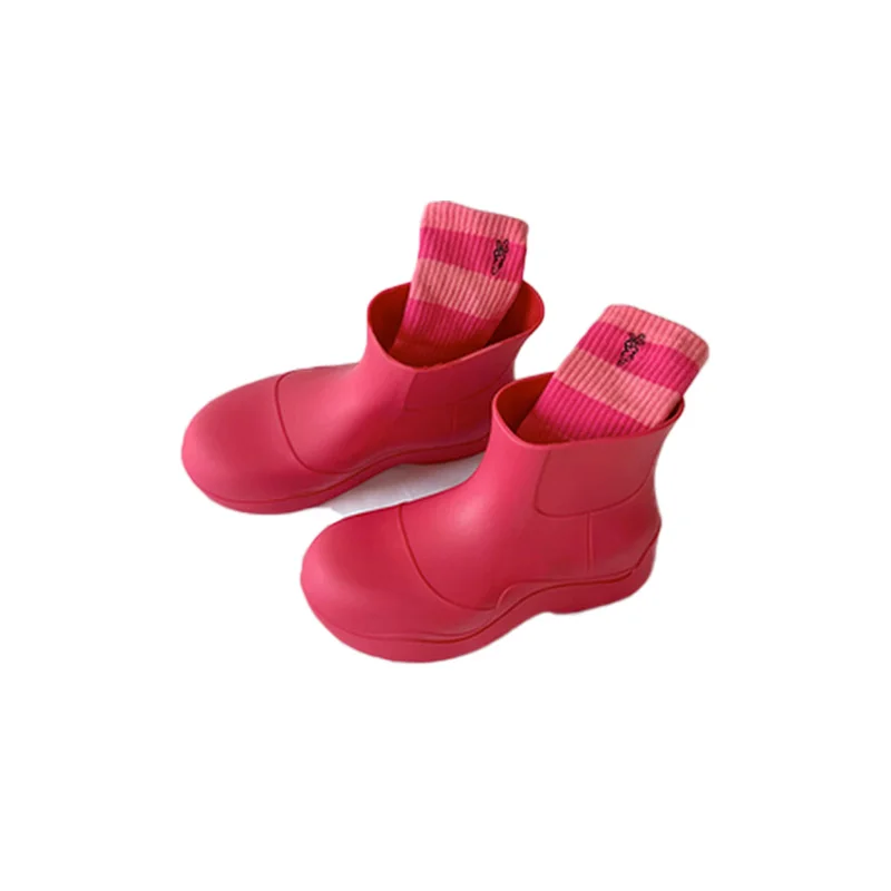 Женские резиновые ботинки-челси Нескользящие водонепроницаемые ботинки на