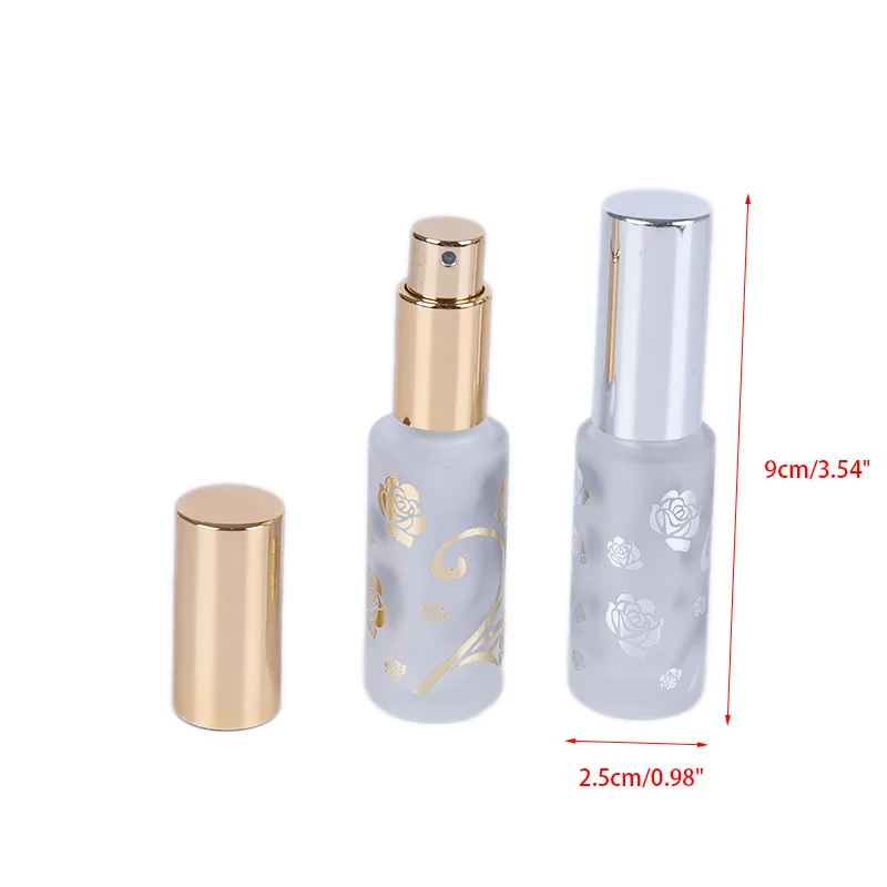 Portable 12ml Frosted Glass/ Metal Perfume Bottles Empty Spray Atomizer Refillable Bottle Scent Case With Travel Size New | Красота и