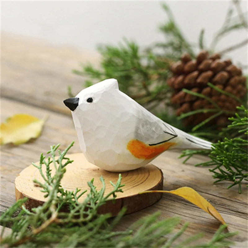 

Home decoration crafts wooden chubby bird ornaments ornaments gifts office living room DIY decoration