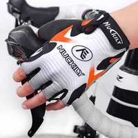 nuckily men women half finger gloves cycling anti slip gloves anti sweat breathable bike bicycle glove anti shock sports gloves