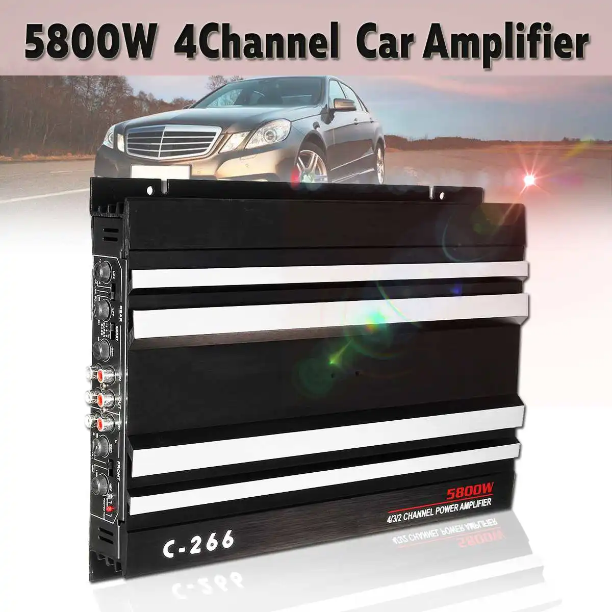 Audew 5800 Вт автомобильный усилитель из алюминиевого сплава многоканальный мощный усилитель звука для автомобиля автомобильный усилитель мощности стереоусилитель автомобильные звуковые усилители