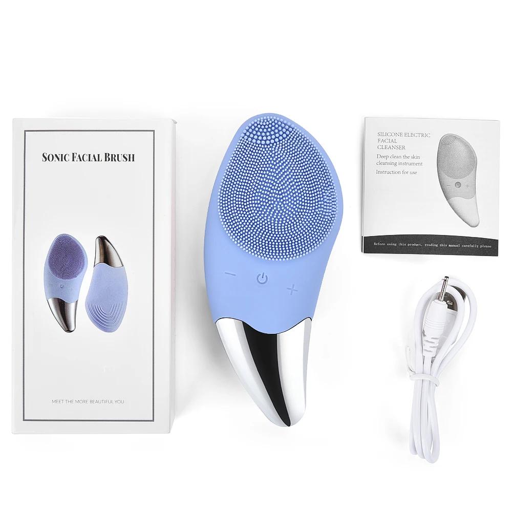 

Face Facial Cleansing Brush Anti Aging Tools Mini Waterproof Pore Cleaner Ultrasonic Vibration Facial Cleaner Instrument