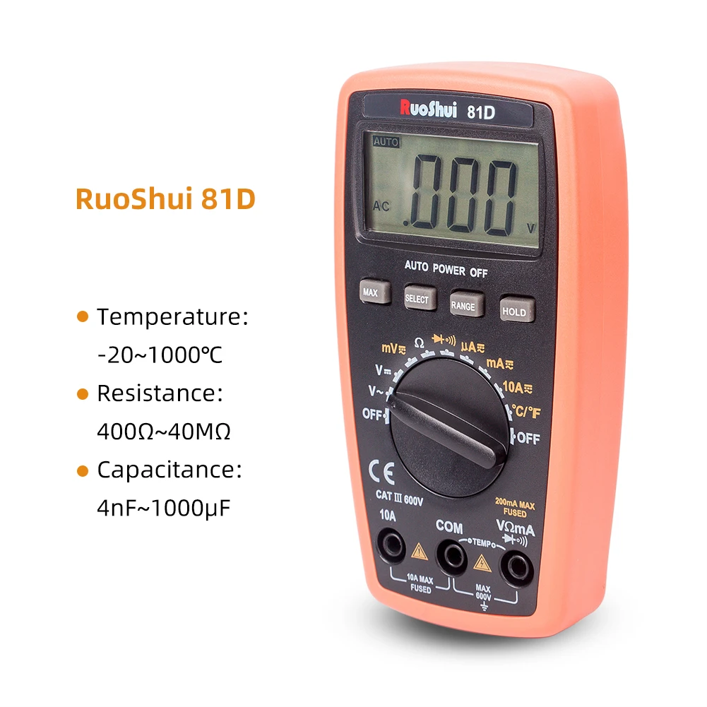 Цифровой мультиметр RuoShui VC81D 81B Victor True RMS Электрический тестер сопротивления