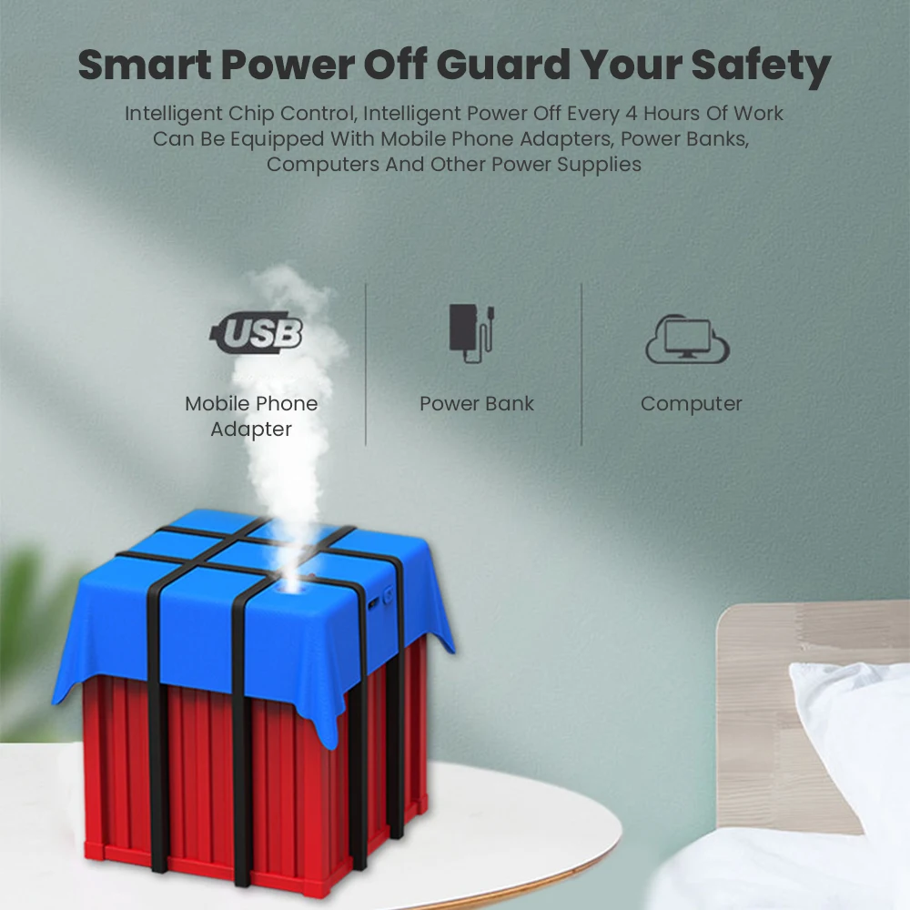 Миниатюрный увлажнитель воздуха GAIATOP портативный бытовой ультразвуковой