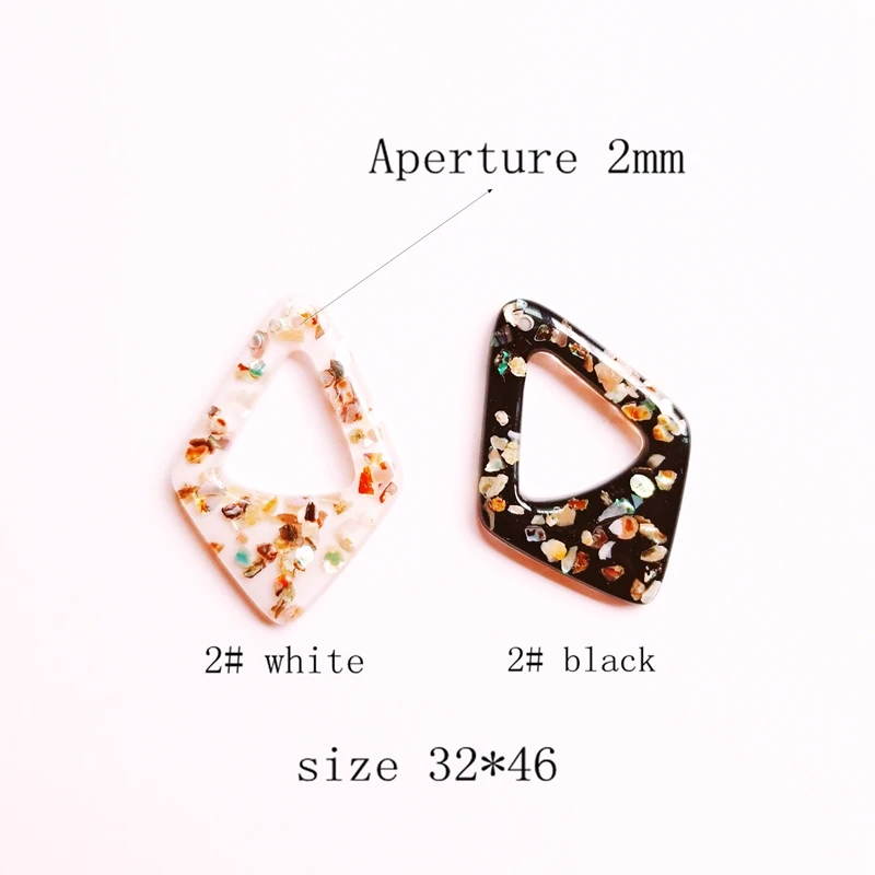 Японские и корейские свежие зернистые Текстуры Акриловые черные белые серьги